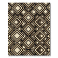 Retro Abstract Diamond Geometric Brown Rug