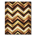 Metallic Golden Chevron Angle Rug
