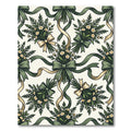 Sage Green Floral Ribbon Garland Rug