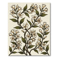 Elegant Cream Botanical Jasmine Vine Rug