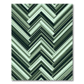 Modern Green Chevron Stripe Rug