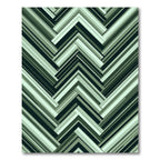 Modern Green Chevron Stripe Rug