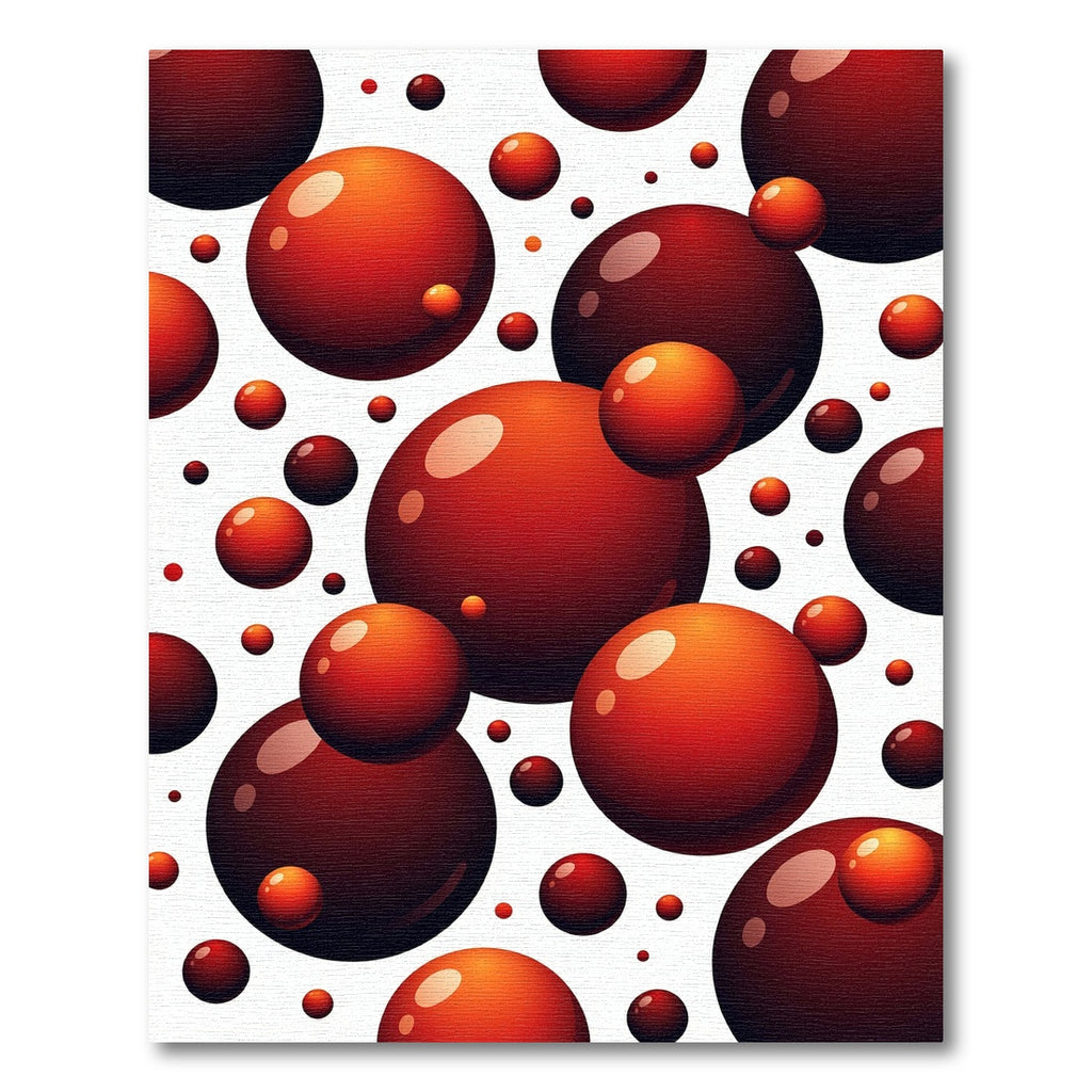 Vibrant Red Spheres Arrangement Rug