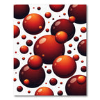 Vibrant Red Spheres Arrangement Rug