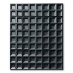 Minimalist Charcoal Square Grid Texture Rug