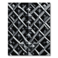 Monochromatic Gray Geometric Sculpture Rug