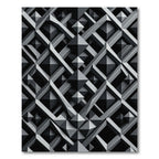 Monochromatic Gray Geometric Sculpture Rug