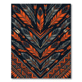Geometric Feather Arrow Southwest Orange Rug