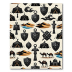 Desert Caravan Tent Shield Motif Rug