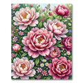 Lush Pink Peony Garden Floral Rug