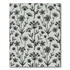 Monochrome Floral Botanical Field Rug