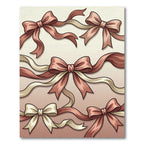 Elegant Dusty Rose Ribbon Garland Rug