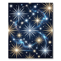 Celestial Midnight Gold Starry Sky Rug
