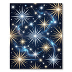 Celestial Midnight Gold Starry Sky Rug