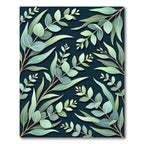 Lush Green Eucalyptus Foliage Art Rug