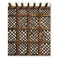 Ornate Brown Lattice Floral Rug