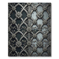 Gothic Iron Floral Damask Two Tone Rug