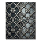 Gothic Iron Floral Damask Two Tone Rug