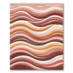 Earthy Tone Abstract Wave Relief Rug