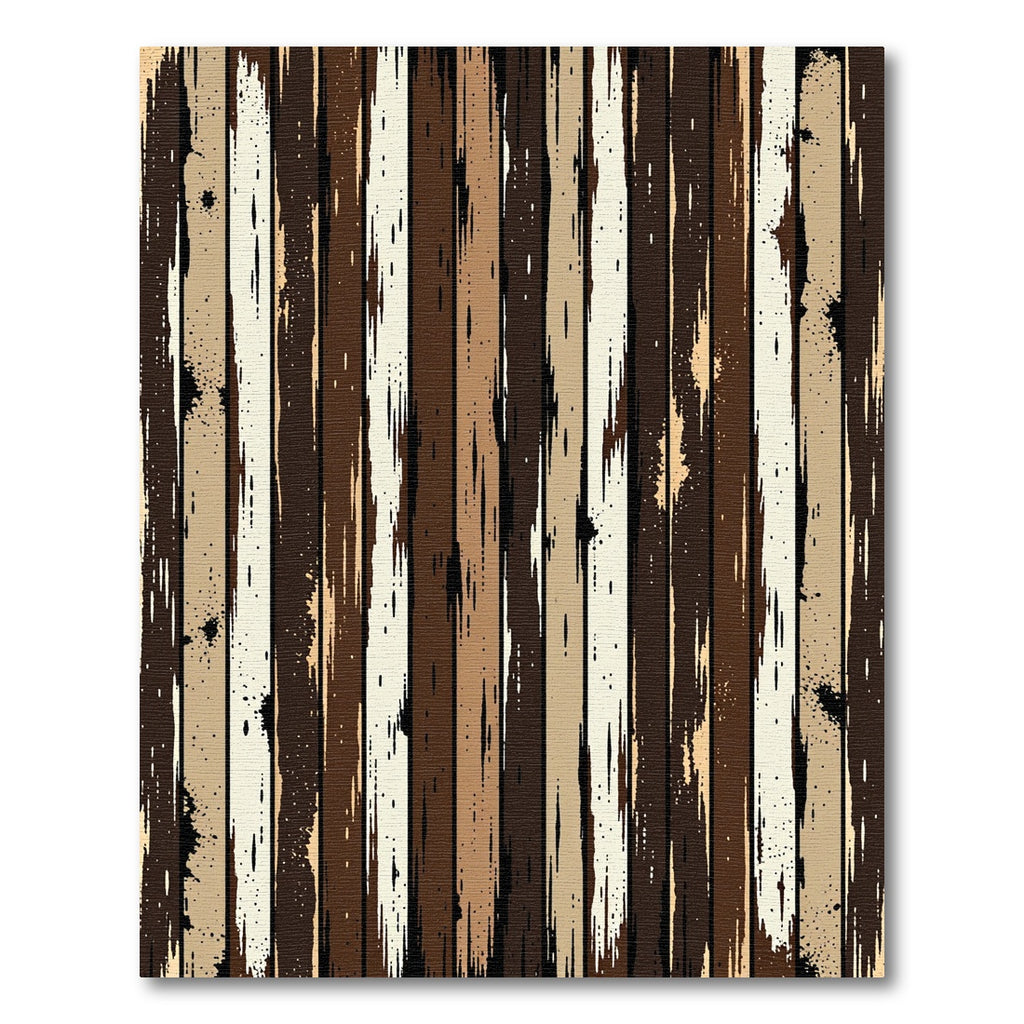 Distressed Wood Texture Vertical Stripe Rug