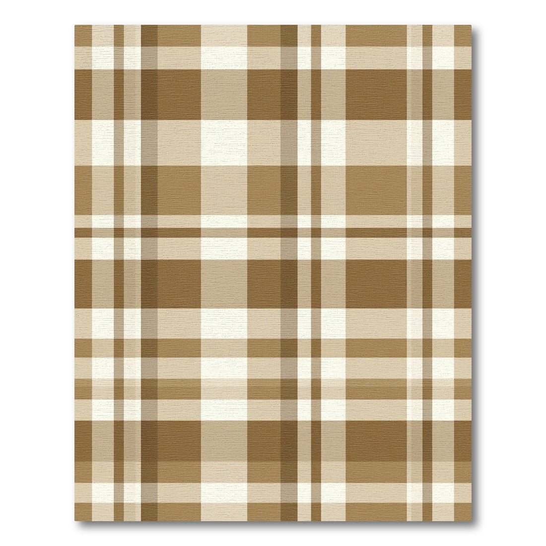 Neutral Tan Classic Plaid Grid Rug