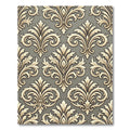 Classic Tan Floral Arabesque Background Rug