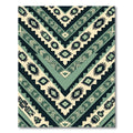 Sage Green Geometric Chevron Aztec Rug