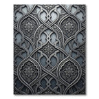 Ornate Gray Floral Arabesque Rug