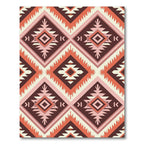 Terracotta Earth Diamond Tribal Rug