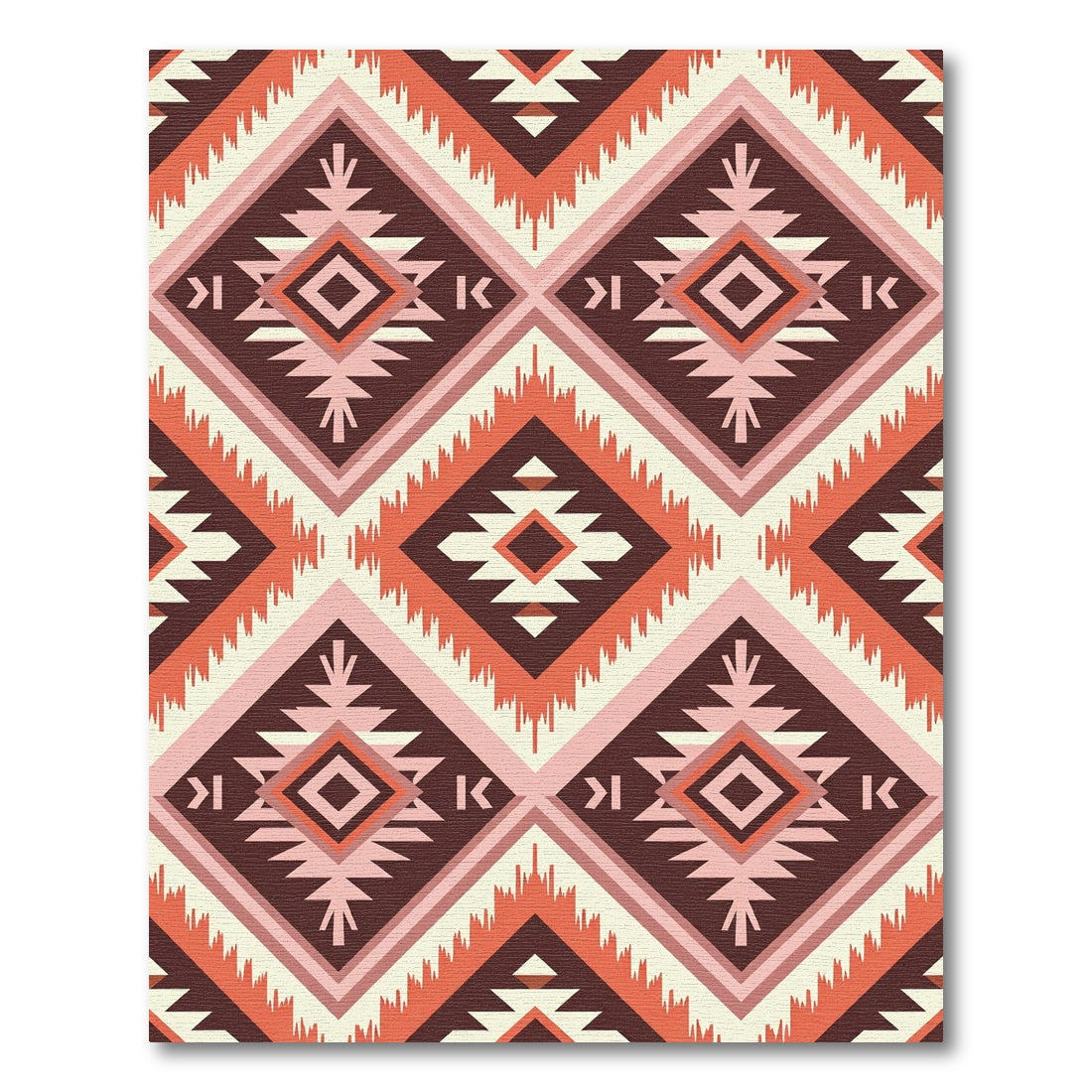 Terracotta Earth Diamond Tribal Rug