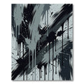 Monochrome Abstract Ink Splash Rug