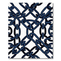 Navy Chain Link Geometric Rug
