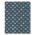 Coral Pink Polka Dot Teal Rug