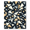 Modern Neutral Geometric Triangle Shatter Rug