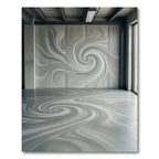 Gray Swirl Abstract Fluid Rug