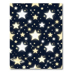 Midnight Yellow Star Constellation Rug