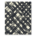 Textured Black Crosshatch Diamond Rug