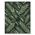 Green Tropical Palm Frond Weave Rug