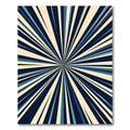 Retro Burst Starburst Blue Cream Rug