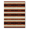 Rustic Earthy Tone Tribal Geometric Striped Rug