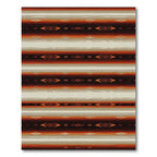 Rustic Earthy Tone Tribal Geometric Striped Rug