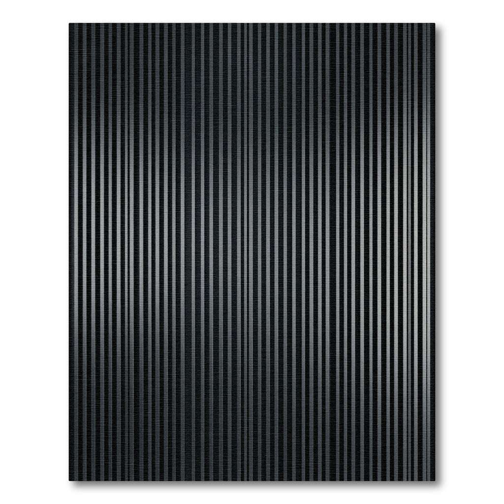Modern Dark Gray Vertical Stripe Rug