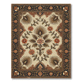 Earthy Rose Floral Botanical Medallion Rug