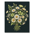 Delicate White Daisy Meadow Bouquet Rug