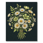 Delicate White Daisy Meadow Bouquet Rug