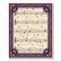 Vintage Purple Gold Music Sheet Rug