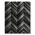 Monochromatic Chevron Plank Formation Rug