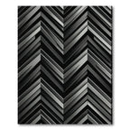 Monochromatic Chevron Plank Formation Rug