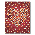 Romantic Hearts Scattered All Over Rug
