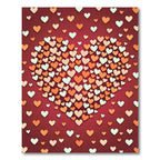 Romantic Hearts Scattered All Over Rug